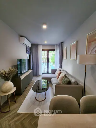 Stylish modern living room with cozy seating and elegant decor