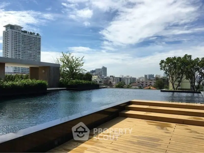 Luxurious rooftop pool with stunning city views and modern design.