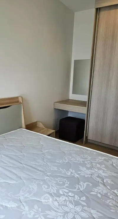 Cozy bedroom with modern furniture and elegant decor