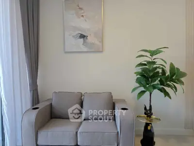 Modern living room with stylish sofa and elegant decor