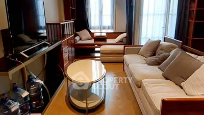 Cozy living room with modern furniture and natural light