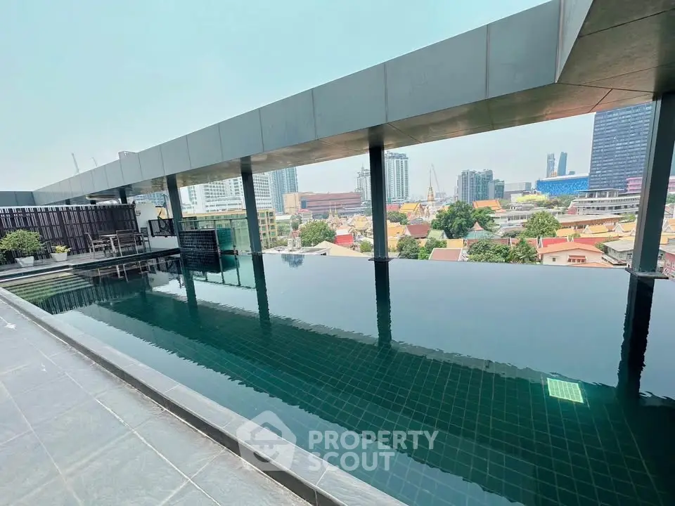 Luxurious rooftop pool with stunning city views and modern design.