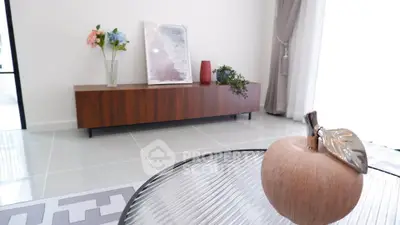 Modern living room with stylish decor and elegant furniture