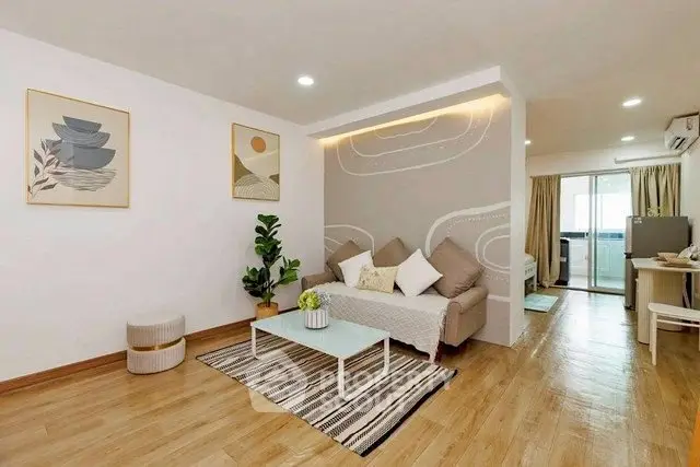 Modern living room with stylish decor and open layout