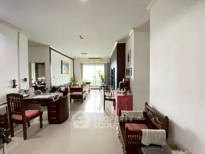 Spacious living room with elegant furniture and natural light