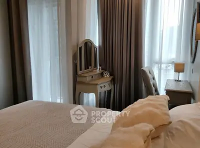 Cozy bedroom with elegant decor and natural light