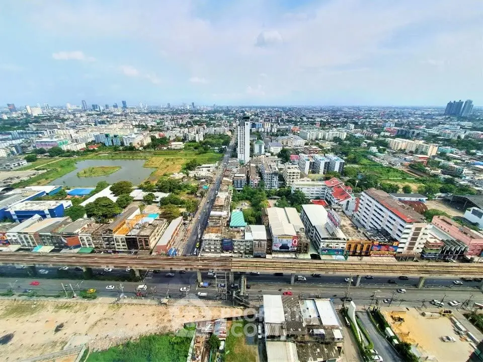 Stunning aerial view of urban landscape showcasing vibrant cityscape and skyline.