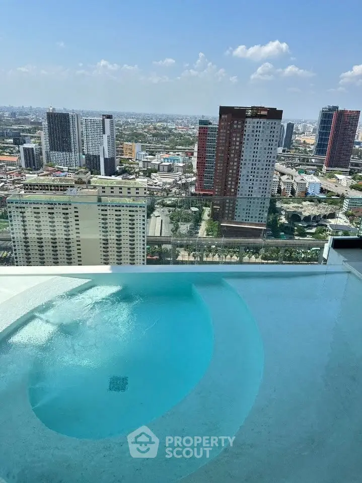 Stunning rooftop pool with panoramic city views, perfect for luxury urban living.