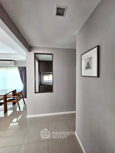 Modern apartment interior with dining area and stylish decor