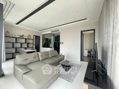 Modern living room with sleek furniture and open layout, perfect for contemporary urban living.