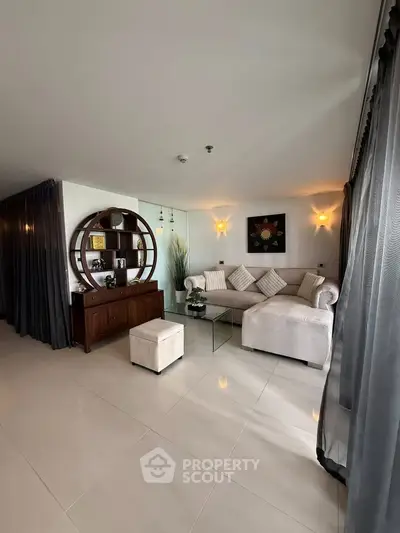 Elegant living room with modern decor and stylish furniture