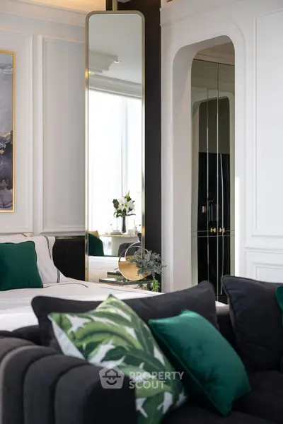 Luxurious modern living room with elegant decor and plush seating, perfect for relaxation and style.