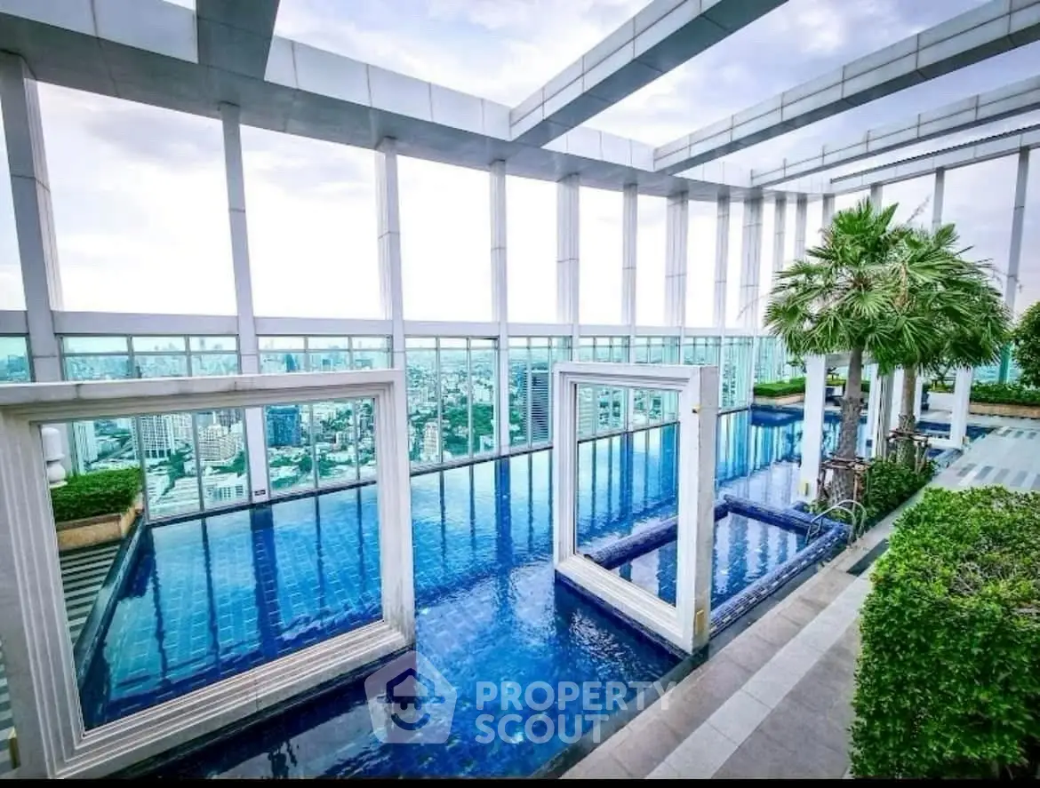 Luxurious rooftop pool with stunning city views and modern design.
