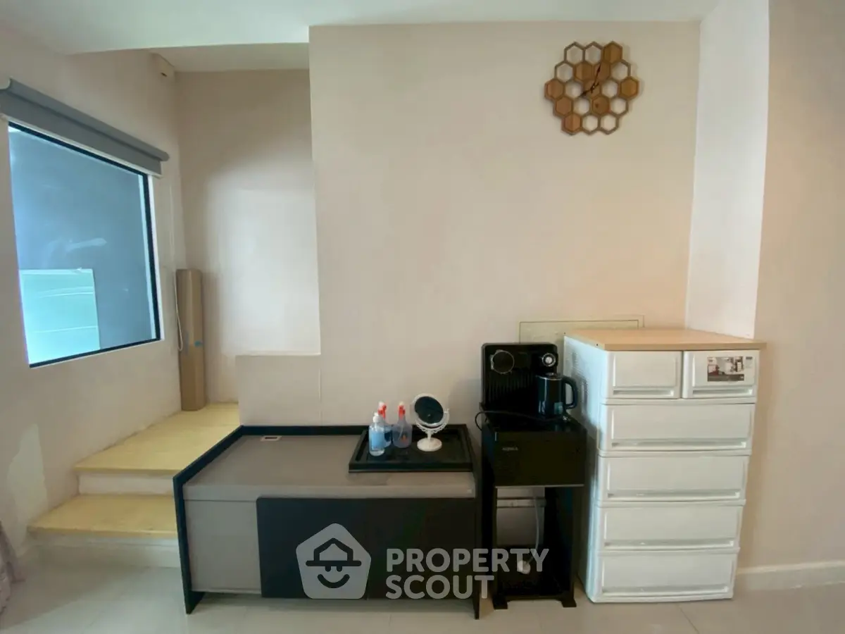 Modern interior with sleek storage solutions and minimalist design