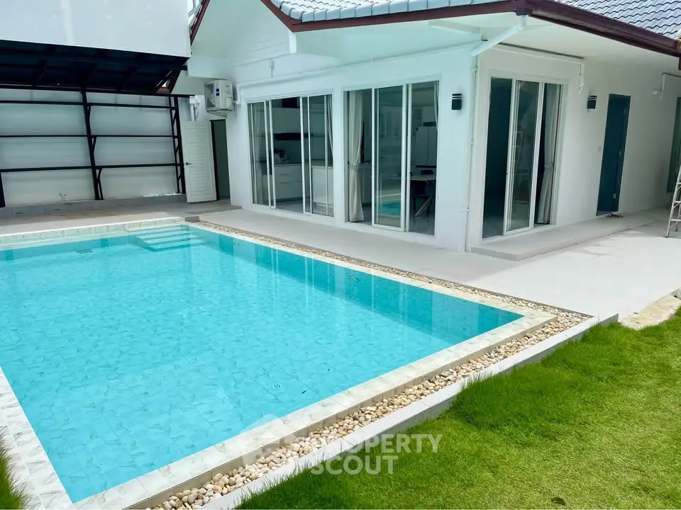 Stunning modern home with private pool and sleek exterior design, perfect for luxury living.