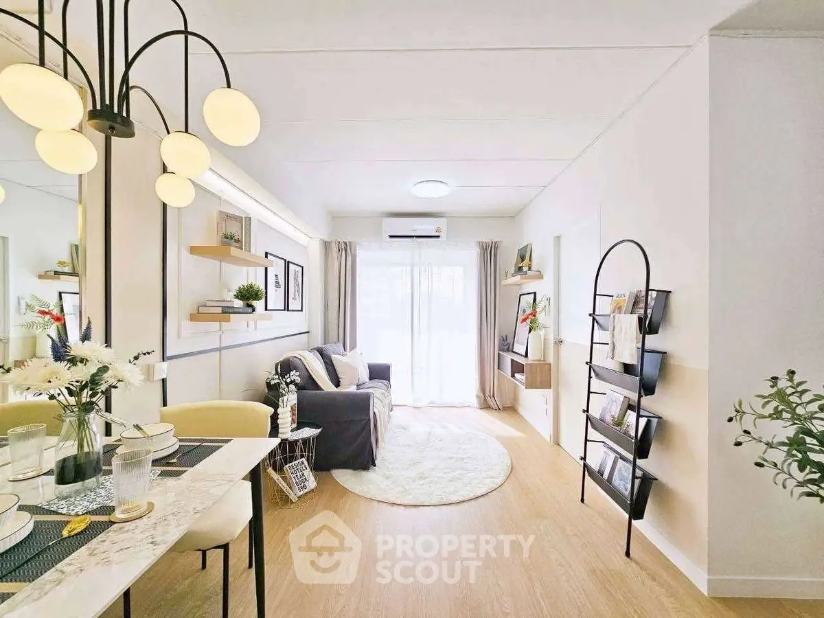 Stylish modern living room with elegant decor and natural light