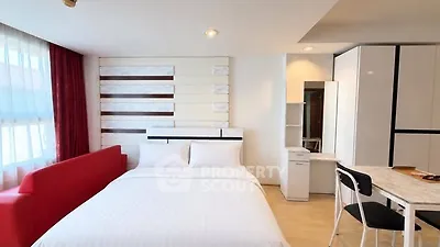 Modern studio apartment with stylish decor and natural light