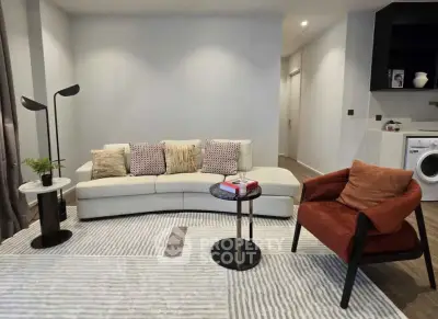 Modern living room with stylish furniture and open layout