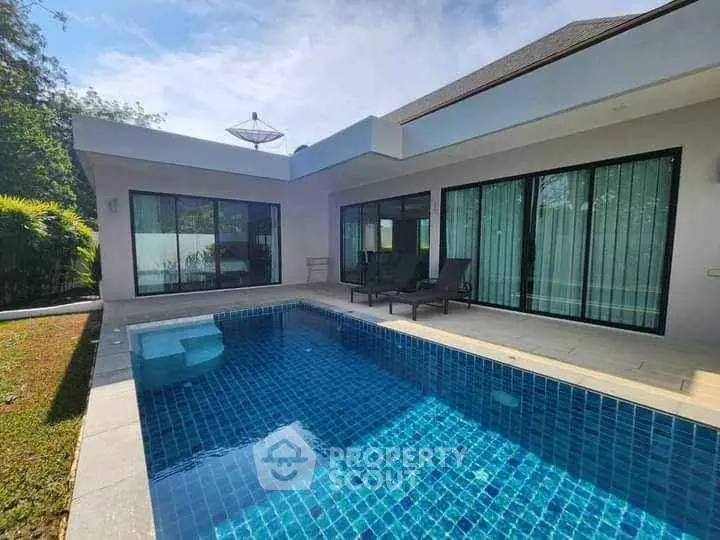 Luxurious villa with private pool and modern design, perfect for relaxation and entertainment.