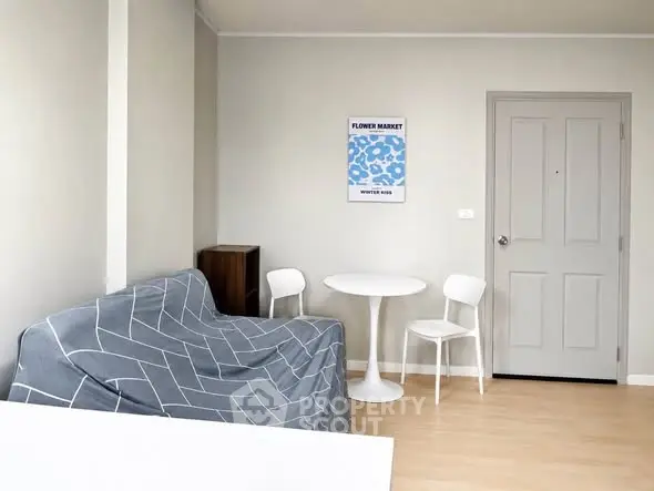 Cozy living room with modern decor and stylish furniture