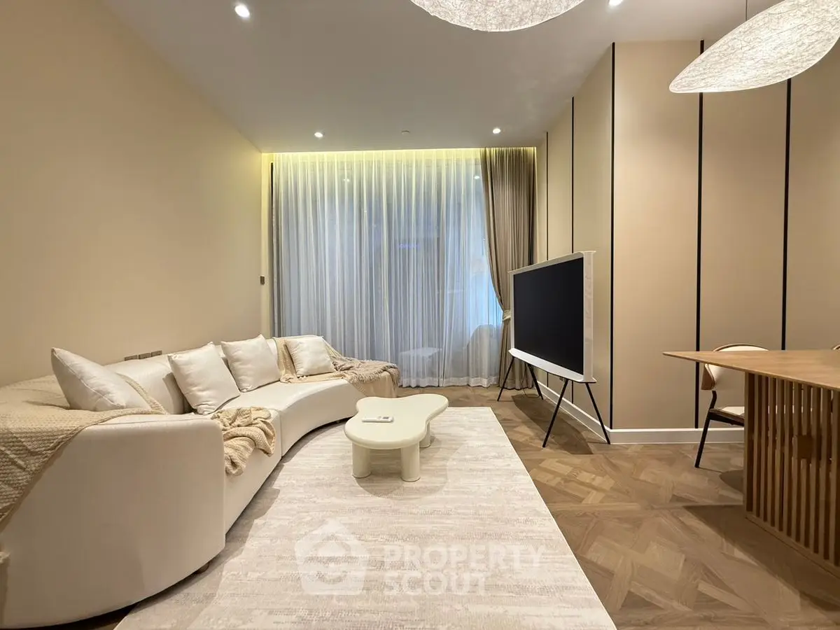 Elegant living room with modern decor and stylish furniture