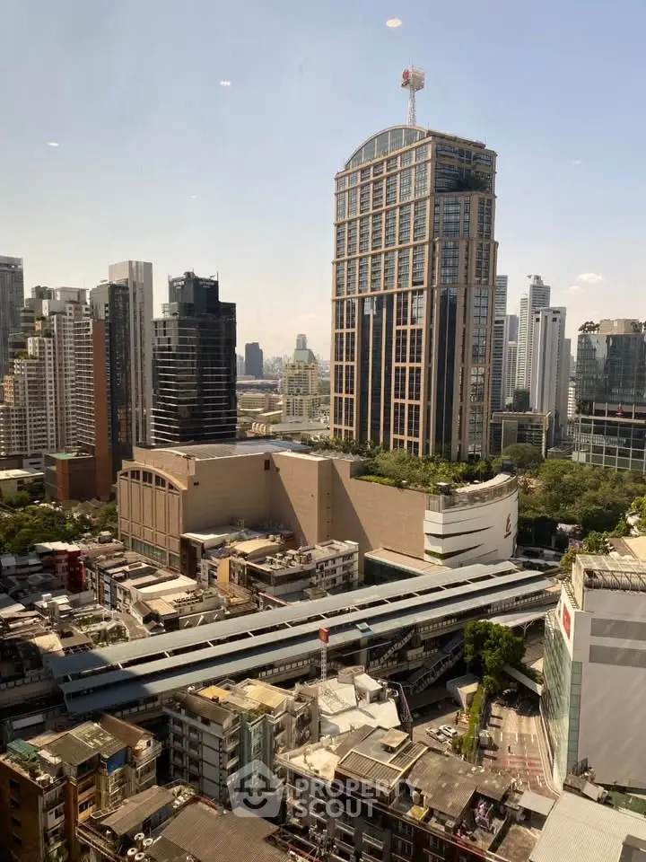 Stunning cityscape view showcasing modern skyscrapers and urban architecture in a bustling metropolis.