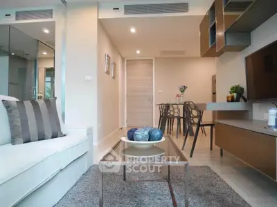 Modern living room with stylish decor and open layout