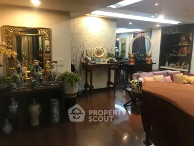 Luxurious living room with elegant decor and hardwood flooring