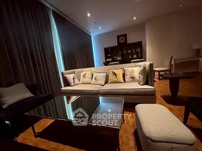 Stylish living room with modern furniture and elegant decor