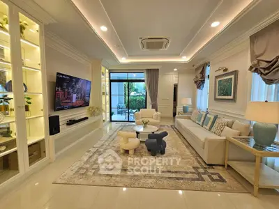 Luxurious living room with elegant decor and spacious layout