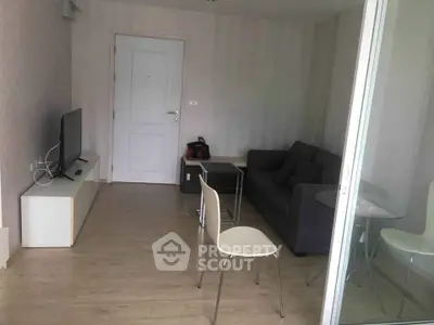 Modern living room with sleek furniture and minimalist design