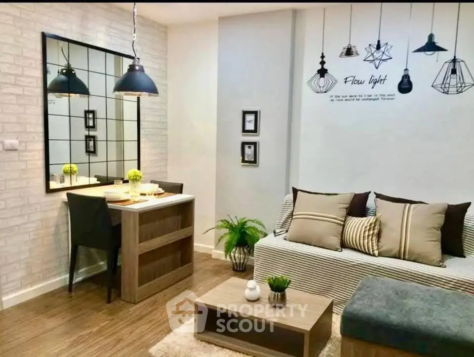 Stylish modern living room with cozy seating and elegant decor