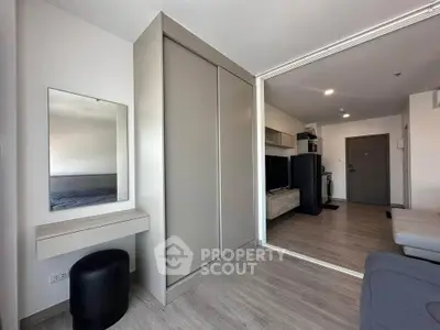 Modern apartment interior with sleek design and open layout