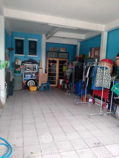 Spacious storage area with organized shelves and ample space for belongings.