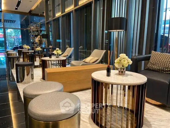 Luxurious modern living room with elegant furniture and stylish decor