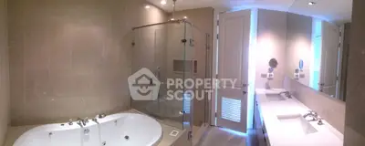 Luxurious bathroom with modern fixtures and spacious design