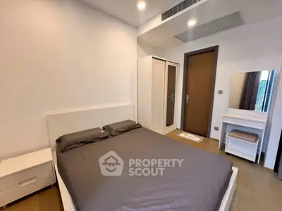 Modern bedroom with sleek design and minimalist furniture