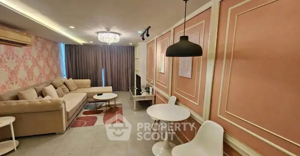 Elegant living room with stylish decor and cozy seating area, perfect for relaxation and entertainment.