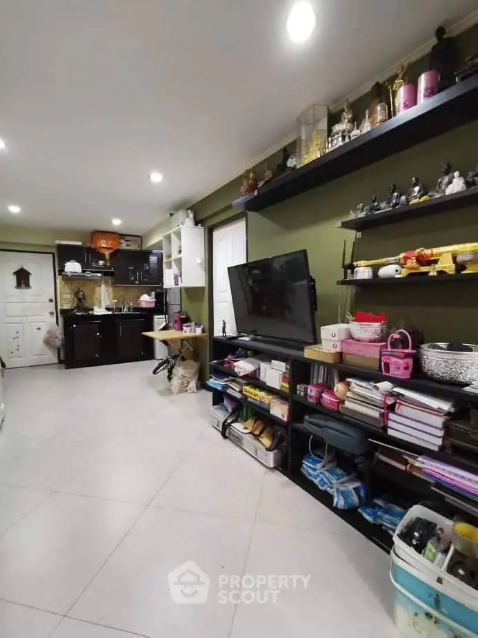 Modern kitchen with sleek design and ample storage space