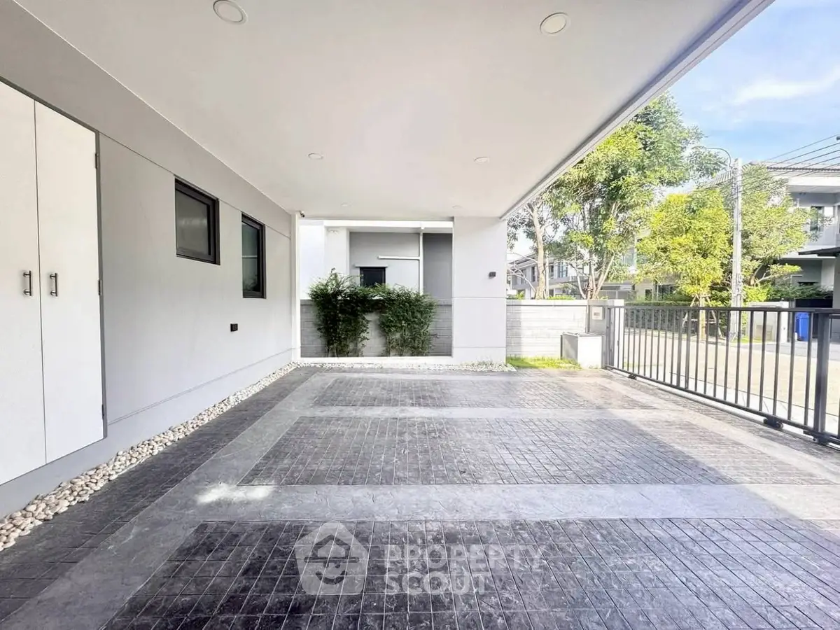Spacious modern carport with sleek design and ample natural light