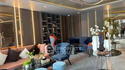 Luxurious modern living room with elegant decor and stylish furniture
