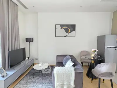 Modern living room with stylish decor and natural light