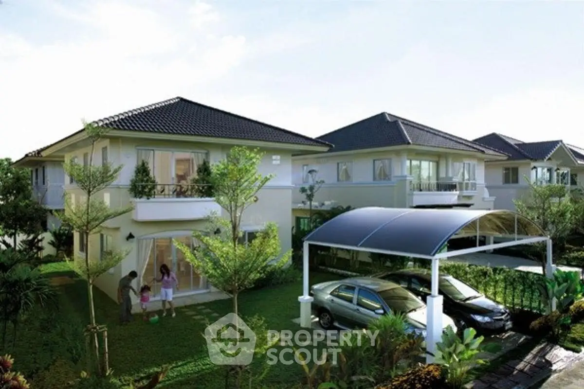 Charming suburban home with lush garden and carport in tranquil neighborhood.