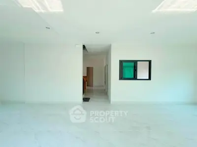 Spacious modern interior with marble flooring and minimalist design