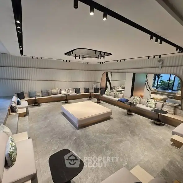 Luxurious modern living room with elegant seating and stylish decor