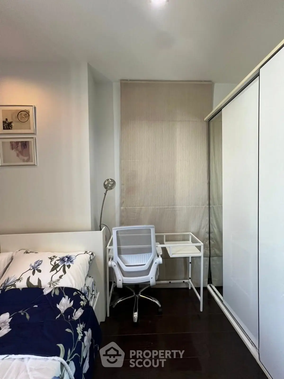 Cozy bedroom with modern decor and stylish furniture