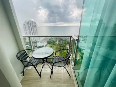 Stunning balcony with ocean view, perfect for relaxation and enjoying the scenery.