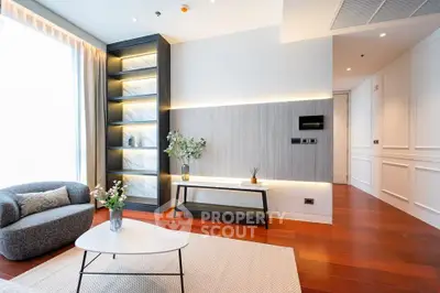 Modern living room with elegant decor and natural light