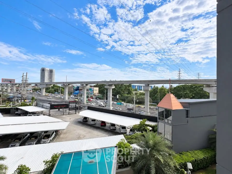 Stunning urban view with modern infrastructure and lush greenery, perfect for city living enthusiasts.