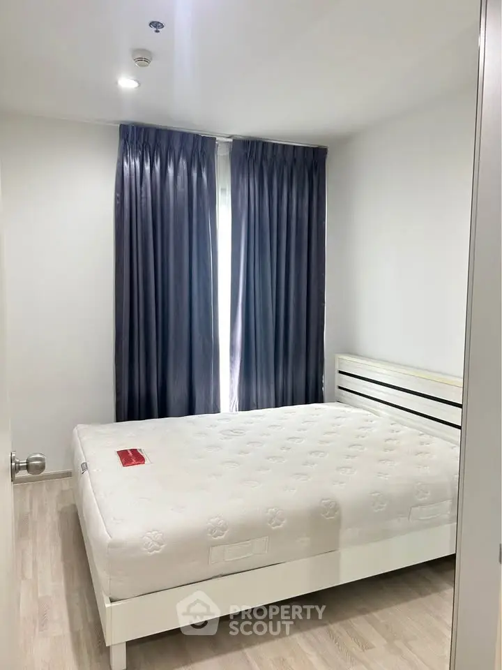 Modern bedroom with minimalist design and natural light